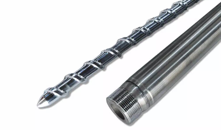 Rubber screw barrel and feeding seat